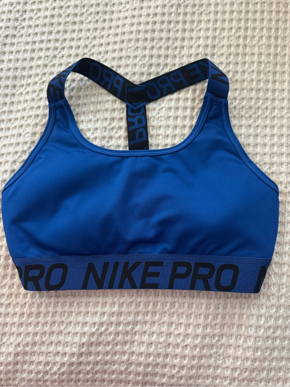 Nike Pro Racerback Sports Bra in Royal Blue